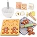 Pillowhale Wooden Gingerbread Cookie Baking Set, 18 Pcs...
