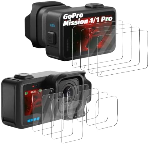 Orzero (4+4+4) Tempered Glass Protector Compatible for GoPro MISS...