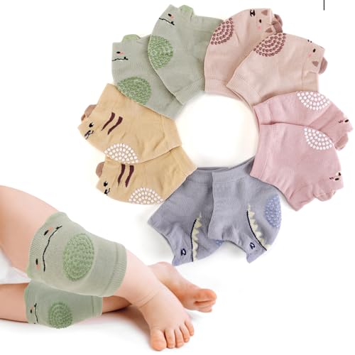 VOLSION Baby Knee Pads (5 Pairs) for Crawling, Toddler Walker Knee Pads...