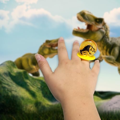Jurassic World Lollipop Rings, Individually Wrapped Candy Birthday Party Favors, Dinosaur Themed Parties, 18 Suckers