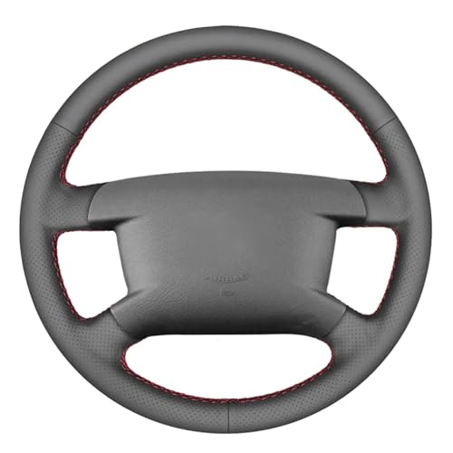 KJWPYNF Steering Wheel Cover, for VW Transporter T5 2003-2009, Customize DIY Hand Sewing Hand-stitched Leather