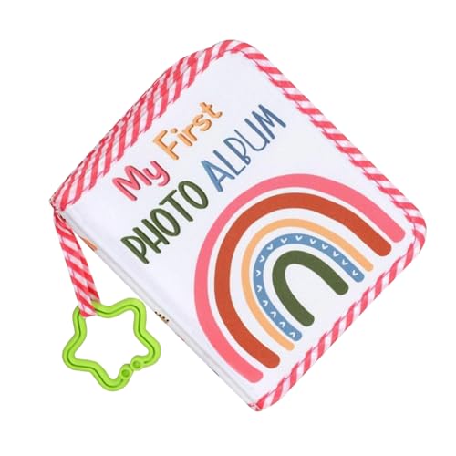 Derwrtup Livre Photo Bébé | Livre de Souvenirs Bébé,Album Souvenir Imprimé Arc-en-avec Coussinet à Étoile pour Grossesse Fêtes Événements Scolaires