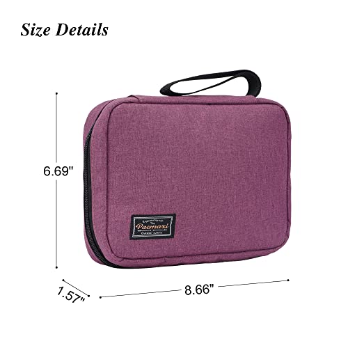 Image of PACMAXI 20 Watch Bands Storage Carrying Case Compatible with Watches,Expandable Watch Band Holder Stores 20 Watch Bands Fit for Most Sizes of Watch Straps,Organizer for Watch Bands, Bag Only (Purple)