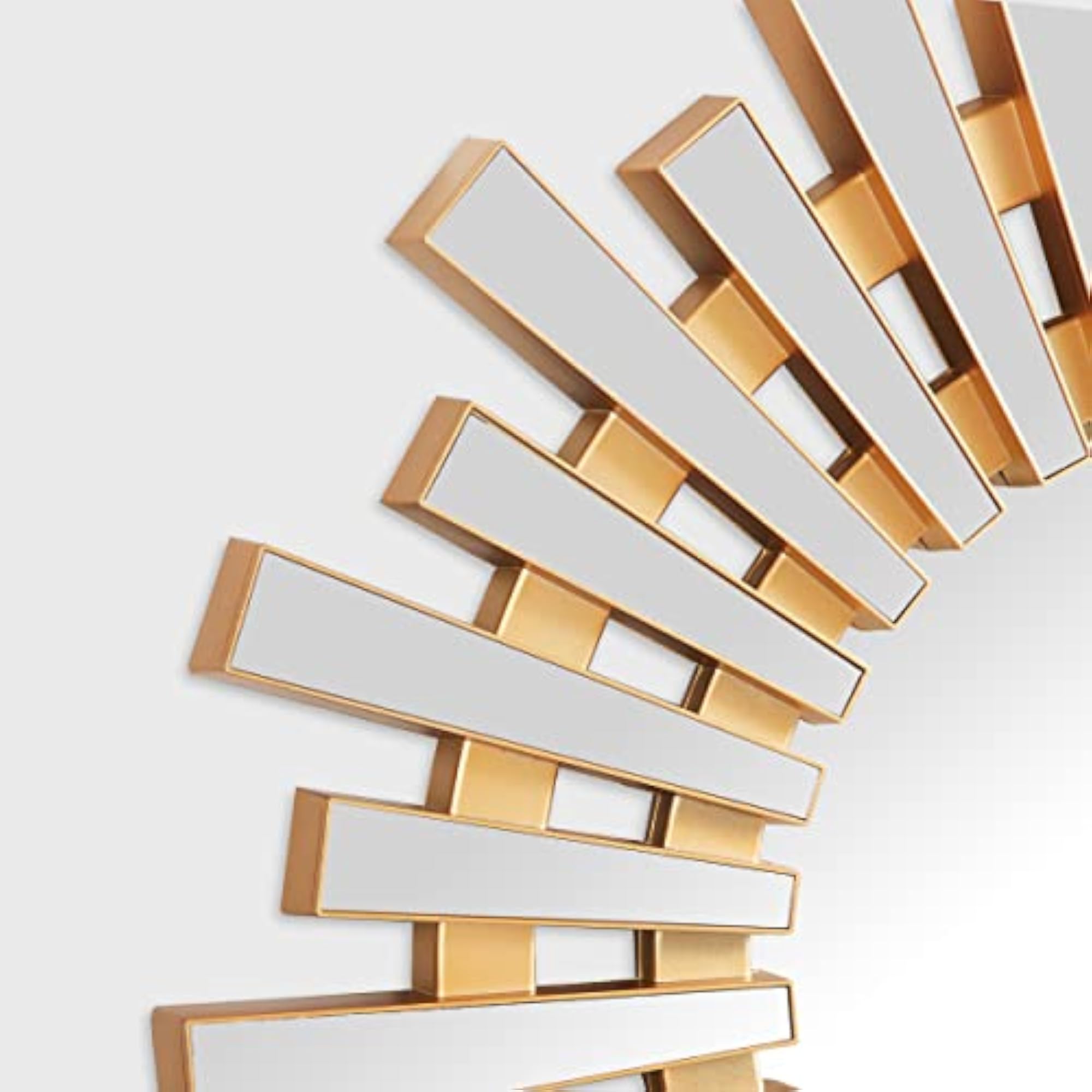 Gold Solid Glass Wall Mirror for Elegant Home Decor