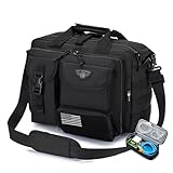 Stypos Tactical Messenger Bag, 14 Inch Tactical Briefcase for Man Military Laptop Bag Messenger Shoulder Bag Flight Bags for Pilots Black