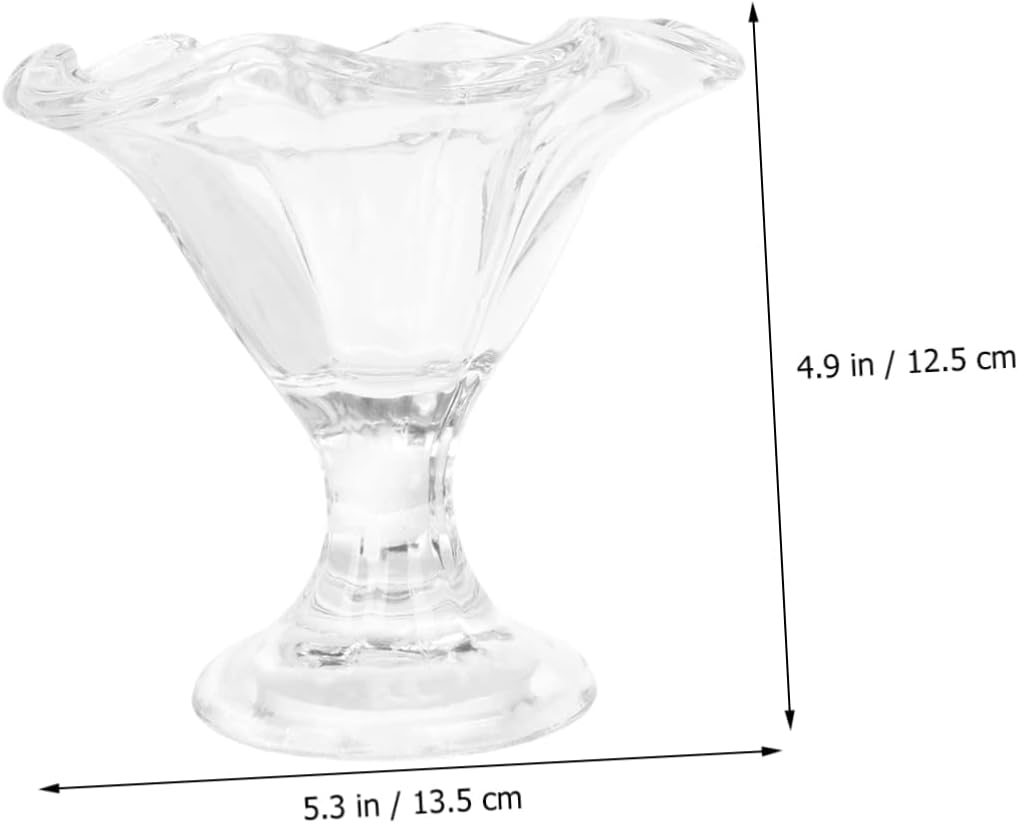 MAGICLULU 1pc Cream Cup Versatile Juice Tea Glass for Desserts Cold Drinks Elegant Design for Restaurants Home Use for Parties Gatherings