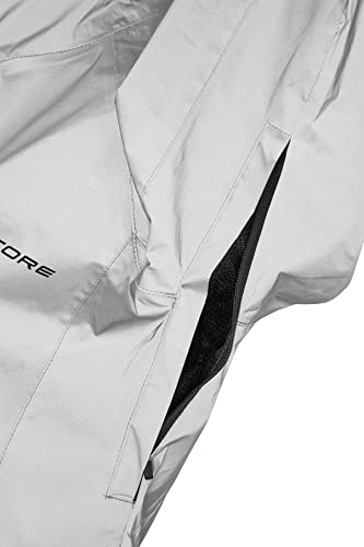 Ettore Damen Radsportjacke wasserdicht atmungsaktiv High-Vis reflektierende Silber - Night Glow - 40 EU, 14 UK