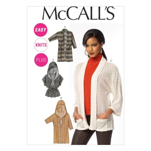 McCall's Pattern Company M6802 Misses'/Women's Cardigans Sewing Template, Size RR (18W-20W-22W-24W)