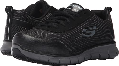 Skechers for Work Women's Synergy Wingor Work Shoe, Black, 11 M US