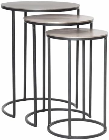 Uttermost Erik - 23.7 inch Metal Nesting Tables (Set of 3)