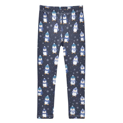 Girls Leggings Soft Toddler Ankle Length Bottoms Penguins Kids Dance Yoga Pants 4-10 Years