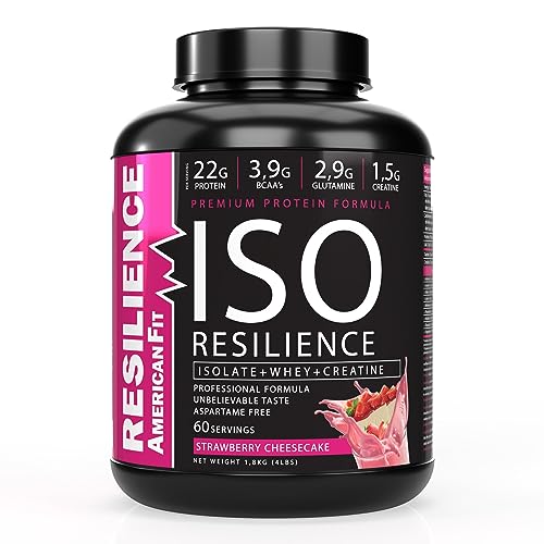 Proteínas sin azúcar ni edulcorantes: La mejor opción para una dieta saludable 10 Proteína en Polvo|ISO RESILIENCE|1.8kg Proteínas de Suero con Creatina|Ganar Masa Muscular|Proteína Sabor Fresa Cheescake|Batido Proteinas Masa Muscular|Proteina Con Creatina|Proteinas whey
