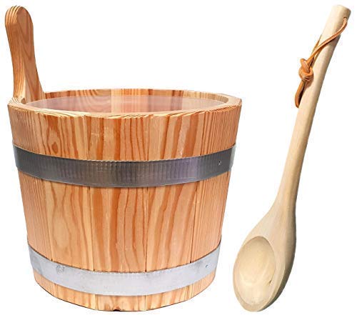 SudoreWell® Saunakübel Set aus Lärchenholz
