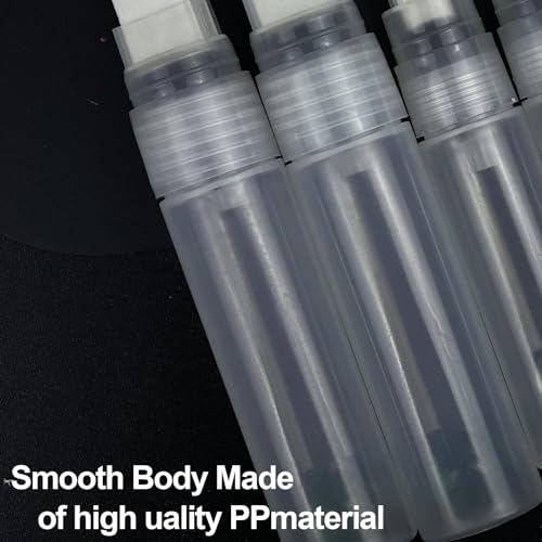 Large Paint Empty Marker 5 Pack, 15mm Jumbo Tips, Clear Pen Holder, Refillable Paint Marker Pens for DIY Rock, Wood, Ceramic, Metallic, Graffiti, Glass Painting, Beloved by artists, entrepreneurs
