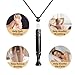Breathing Necklace to Replace Bad Habit with 3pcs Refillable Mint Pods, Habit Support Necklace with Hollow Pattern for Stress Relief Sensory Fidget Necklace for Adults (Black)