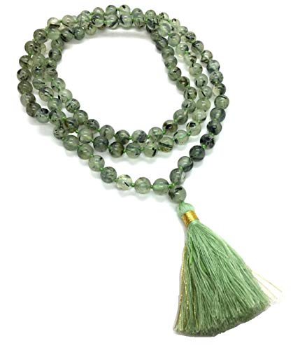 Mala 108 perles en pierre naturelle de 8mm pour lithothérapie