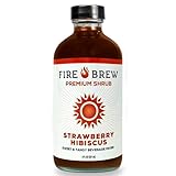 Fire Brew Premium Shrub – Strawberry Hibiscus Shrub | 16 Concentrated Servings of the Healthiest Organic Ingredients to Refresh, Hydrate, and Provide Antioxidants for Overall Wellness – 8oz