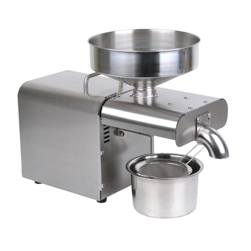 1500W Commercial Automatic Oil Press Machine, Stainless Steel Oil Expeller for Cold/Hot Press, Food Grade Oil Extractor (220V)