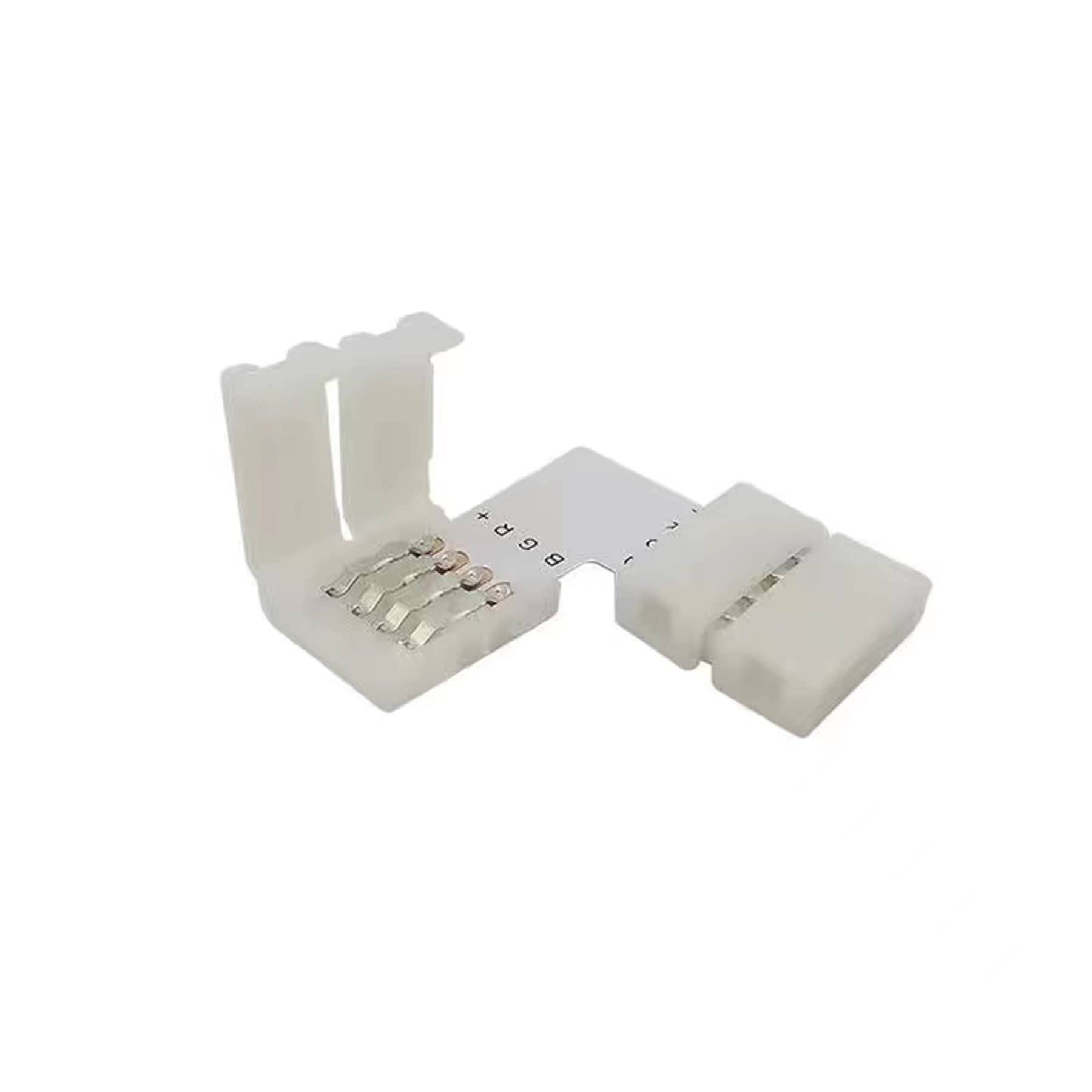 LED-Streifen-Verbindungsstück 4-Pin, 8mm – Rechtwinklig & Gerade, Für 3528/5050 RGB LED-Streifen