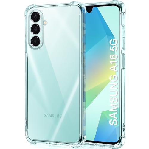 Image of TheGiftKart Transparent Crystal Clear Back Cover Case for Samsung Galaxy A16 5G | Shockproof Soft TPU Case | Cushioned Edges for Ultimate Protection Back Cover Case (TPU, Transparent)