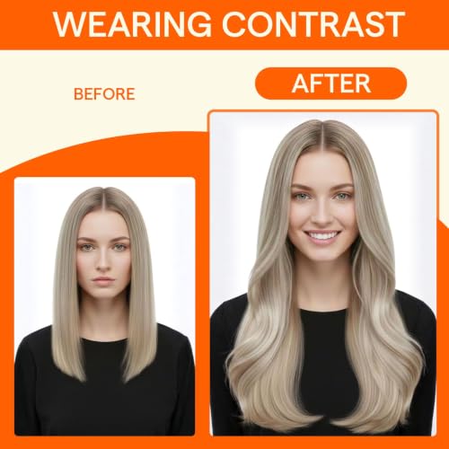 Image of Full Shine Micro Link Hair Extensions Human Hair 18 Inch 50g 50s