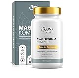 Magnesium Komplex hochdosiert - 1500 mg davon 432mg elementares Magnesium - Citrat, Oxid, Glycinat, Malat und Ascorbat - 180 Kapseln - 5 hochwertige Verbindungen für Muskeln, Eiweiß, Sport