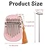 Kalimba 8 Keys Thumb Piano for Beginners Sapele Wood Portable Finger Piano with Tuning Hammer Mini Musical Instrument Gift for Music Lovers(Pink)