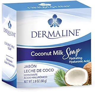 Dermaline Jabón hidratante de leche de coco c...