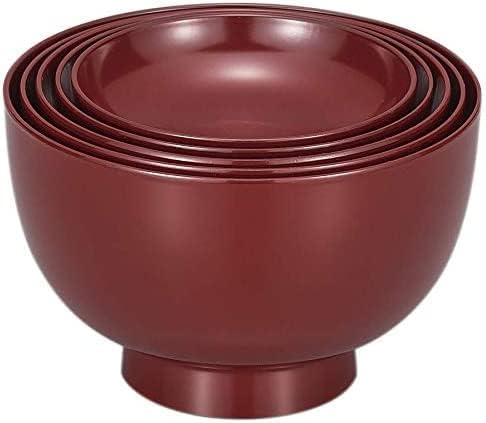 蔵出し！✴︎希少・唐塗り・津軽塗 どんぶり・未使用5個セット ✴︎ 三