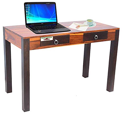 Image of Sheesham Wood Writing Study & Computer Table for Home and Office Furniture (Walnut)