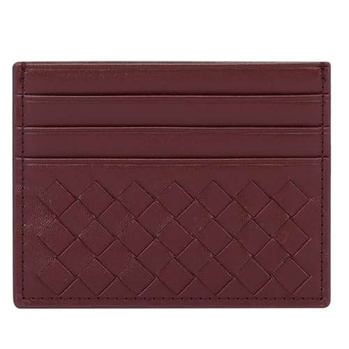 Image of Unaone Slim Minimalist Wallet - Credit Card Holder, Leather Front Pocket Wallet Card Case for Men & Women, Burgundy