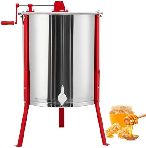 Manual Honey Extractor, Large 2/4 Frames Honeycomb Drum Spinner, ...