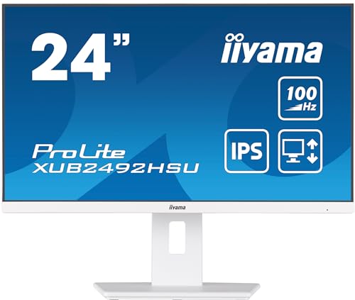 Monitor iiyama XUB2492HSU-W6 24 IPS 100Hz regulable en altura blanco