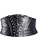 eBoot Elastic Wide Waist Belt Tied Corset Cinch Belt with Press Button, Black