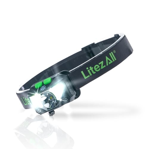 Lampe frontale LED rechargeable avec capteur de mouvement et bandeau réglable