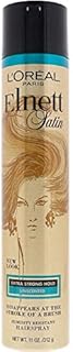 L'Oreal Paris Elnett Satin Hairspray Extra Strong Hold Unscented 11 oz; (Packaging May Vary)