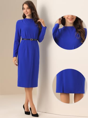 Robe fourreau de travail col montant pour une silhouette business