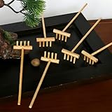 Zen Garden Mini Bamboon Rake - 6PCS Tabletop Rock Sand Garden Tools Accessories Small Sandbox Kits Japanese Zen Gift for Birthday