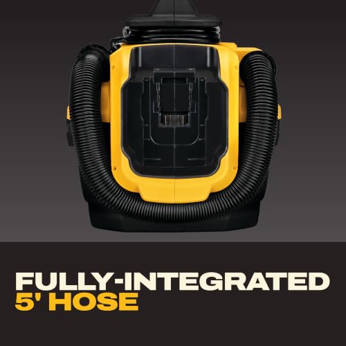 Image of DEWALT 20V MAX Shop Vacuum Wet and Dry, Shop Vac 2 Gallon, Cordless and Corded Wet Dry Vacuum Cleaner, Wide Nozzle, Hepa Filter, Tool Only (DCV581H)