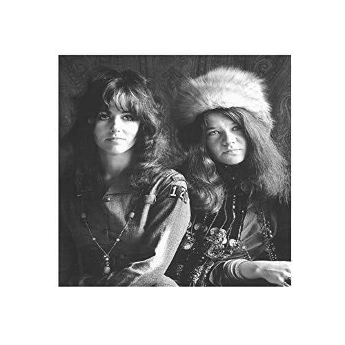 Janis Joplin et Grace Slick affiche Art toile affiche mur photos pour salon décoration murale impression sur toile / 60X60 cm-pas de cadre Cover