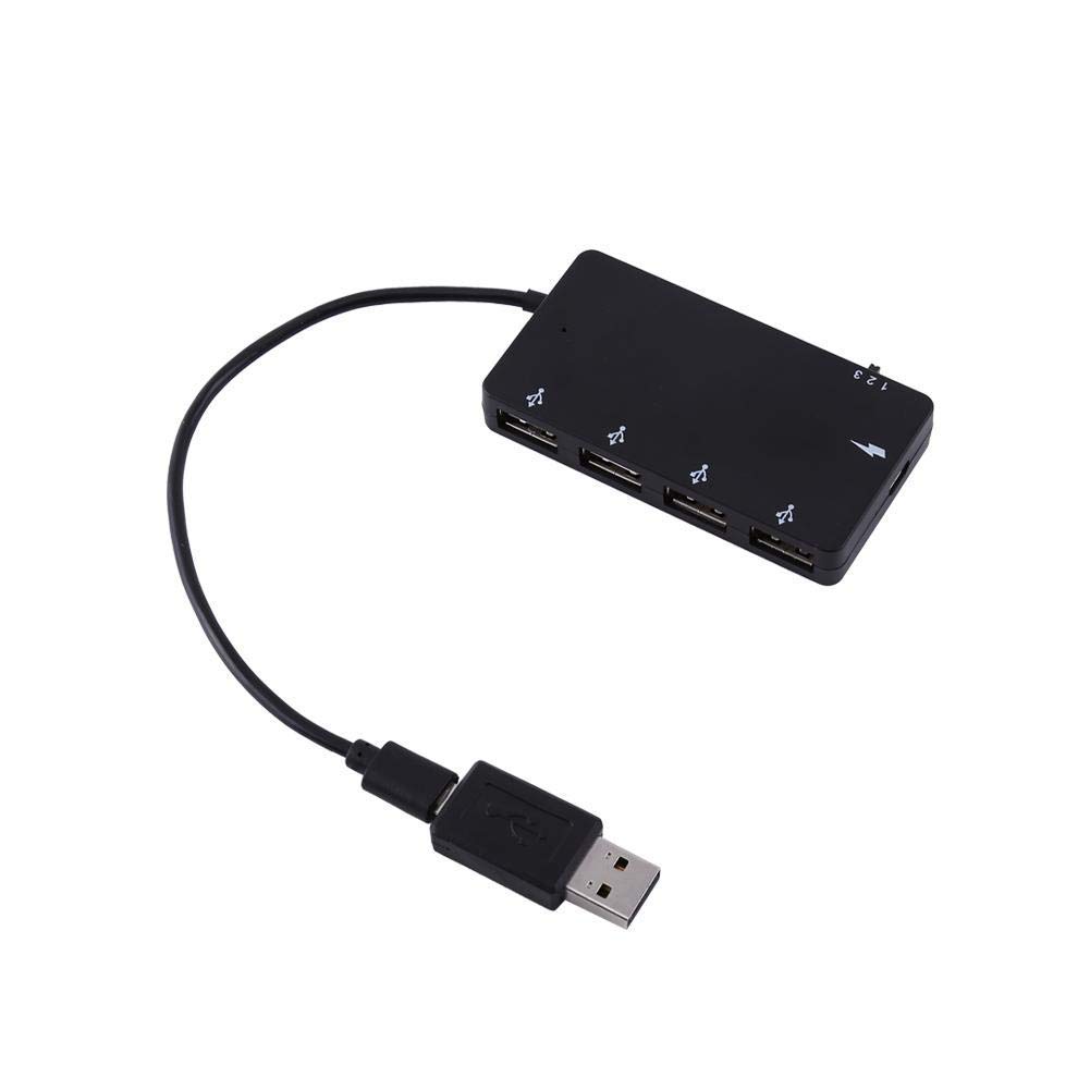 4-portowy koncentrator Micro USB Ładowarka HUB USB 2.0 Przedłużacz OTG Kabel do ładowania Adapter do rączki do gier, wtyczka USB do gniazda micro USB do smartfona i tabletu
