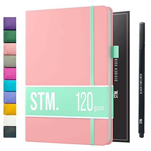 Image of Bullet Dotted Journal Dot Grid Notebook | B5 Daily Journaling Notebooks for Personal Writing, Work, Women | 120gsm Thick Paper, Hard cover, Lay Flat Binding | B5 < 8.5 x 11 Cuaderno Libretas de apuntes