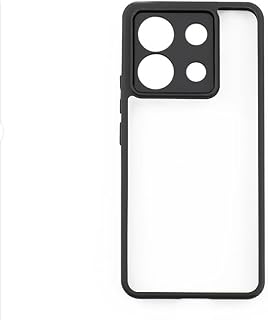 Elfia Xiaomi Redmi Note 13 Pro 5G ile Uyumlu Şeffaf Silikon Kamera Korumalı Kılıf, New Roll Siyah
