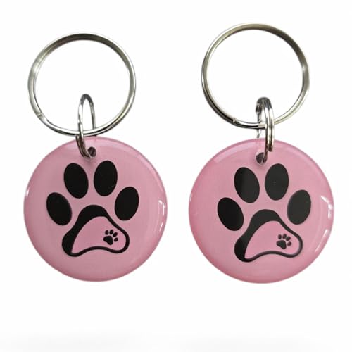 Compatibile con Sureflap Surefeed Microchip RFID collare di ricambio Tags, confezione da 2, impermeabile, per animali domestici senza microchip (rosa)