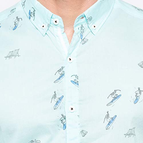Image of Spykar Men's Printed Slim Fit Shirt