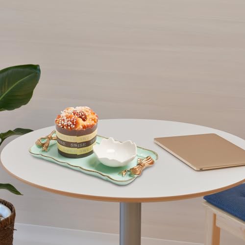 Warmtree WTE012933 Vintage Decorative Tray Towel Tray Storage Tray Dish Plate Fruit Trays Rings Chain Bracelets Earrings Trays Cosmetics Jewelry Organizer Retro Design Bow-Knot Resin Plate Coquette Room Decor  thumb #4