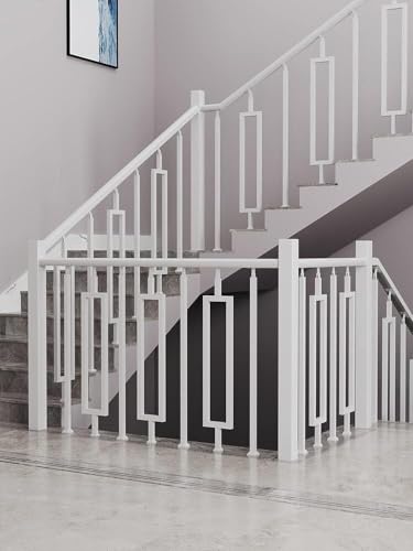Garde-corps blanc pour escalier et terrasse de 95cm | Sécurité moderne et design - 5