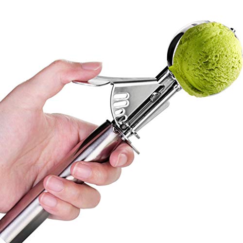 Colher de sorvete de aço inoxidável UPKOCH com liberação de gatilho de melancia para colher de melan