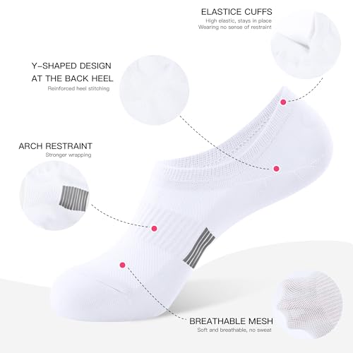 No Show Socks Womens Non Slip Cotton Invisible Women Sock 5 Pairs2