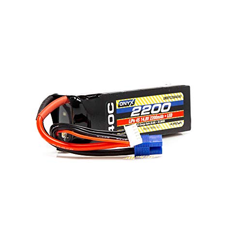 Onyx 14.8V 2200mAh 4S 40C LiPo Battery: EC3, ONXP22004S40